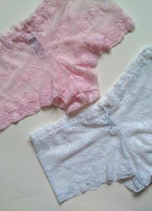 8 с 36 шикарные гипюровые трусики полу шортиками, за 2е