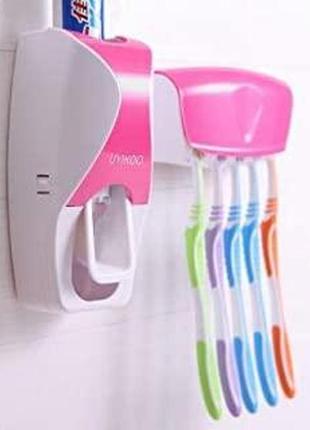 Диспенсер для зубної пасти toothpaste dispenser rose