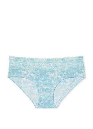 Хлопковые трусики хипстеры с кружевом р.ххл victoria's secret виктория сикрет вікторія сікрет оригинал