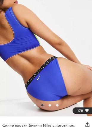 Nike новый купальник раздельный лиф повязка бандо с большим логотипом бикини плавки10 фото