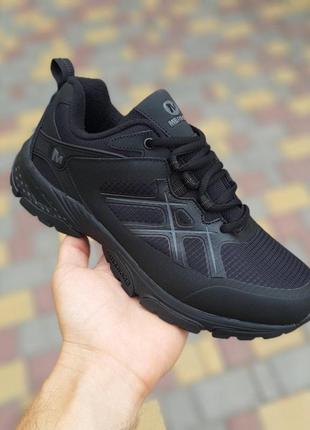 Теплі зимові кросівки merrell outdoor чорні з сірим термо чоловічі осінні кросівки мерели аутдор