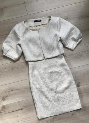 Ошатне плаття і укороченый жакет комплект