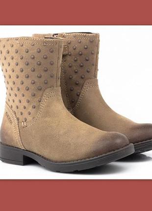 Фирменные ботинки сапоги 31р. geox respira на «дышащей» мембране, натурал. кожа