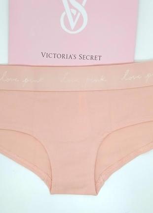 Бавовняні трусики сліп  logo hipster victoria's secret pink