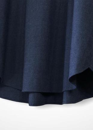 Cos лёгкое шерстяное платье с карманами синее короткий рукав 36 s-m4 фото