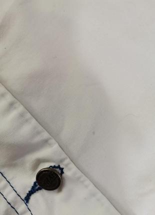 Трендовая белая юбка высокой посадки на пуговицах 12608 фото