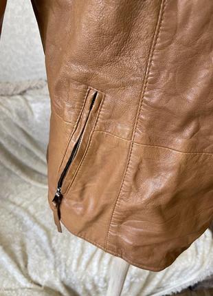 Куртка косуха, шкіряна куртка, шкіряна косуха, косуха, коричнева куртка6 фото