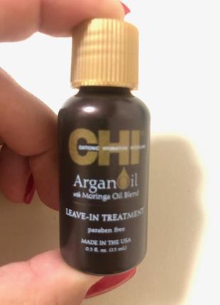 Восстанавливающее масло для волос chi argan oil plus moringa oil, 15 мл2 фото