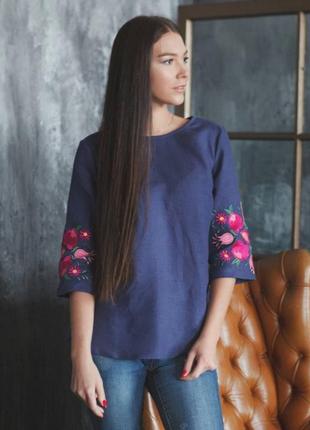 Блуза жіноча україна 100% льон4 фото