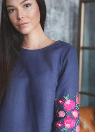 Блуза жіноча україна 100% льон5 фото