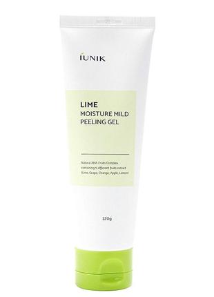 М'який пілінг-гель iunik lime moisture mild peeling gel