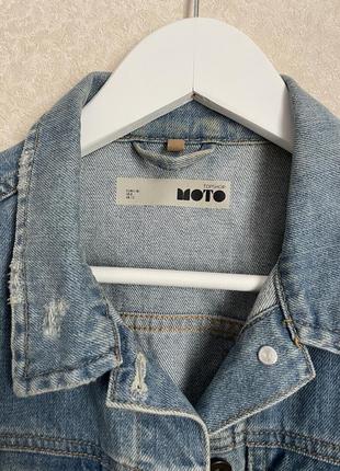 Куртка джинсова вкорочена moto topshop2 фото