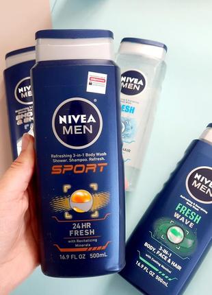 Гелі для душу nivea men usa 500ml7 фото