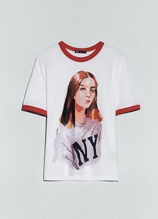 Футболка з принтом zara