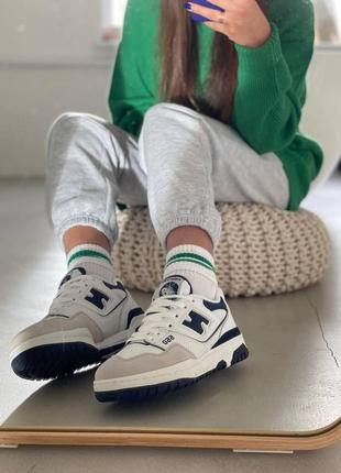 Жіночі кросівки  new balance 550 navy blue женские кроссовки нью беланс