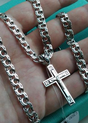 26,79 грам(7мм) чоловіча срібна ланцюжок бісмарк, срібний ланцюг