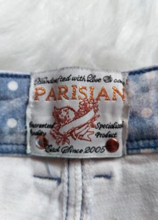 2 речі за ціною 1. сіро-блакитні шортики в горошок parisian на 11-12 років3 фото