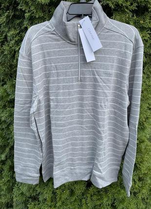 Кофта calvin klein реглан (ck 1/2 zip grey stripe ) c америки l,xl2 фото