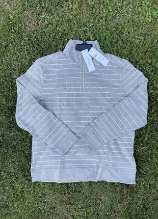 Кофта calvin klein реглан (ck 1/2 zip grey stripe ) c америки l,xl6 фото