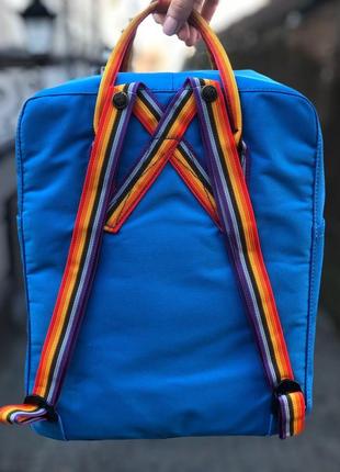 Рюкзак fjallraven kanken classic 16 l blue rainbow / наложка bs5 фото