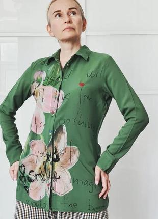 Класна стильна красива блузка блуза блузочка квіти квітковий принт2 фото