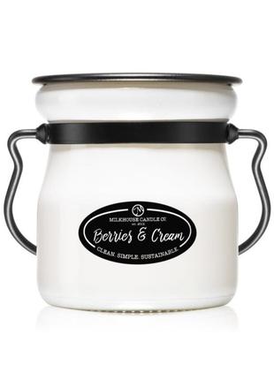 Велика ароматична свіча свічка веrries & cream 🫐 вага 450гр3 фото
