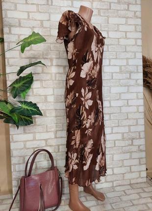 Фирменное berkertex легкое летнее платье миди со 100% вискозы в крупные цветы, размер 2хл3 фото