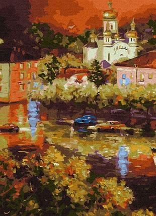 Картина за номерами "вечірнє місто" ідейка kho3630 40х50см топ