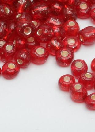 Бисер finding размер 3-4 мм китай красный блестящий упаковка 10 грамм 61609