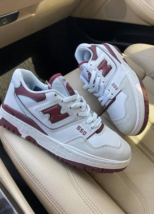 Жіночі кросівки  new balance 550 salt burgundy женские кроссовки нью беланс2 фото