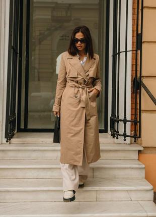 Трен оверсайз з поясом тренч жіночий купити тренч