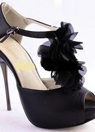 Шикарні чорні босоножки. 35 розмір!!