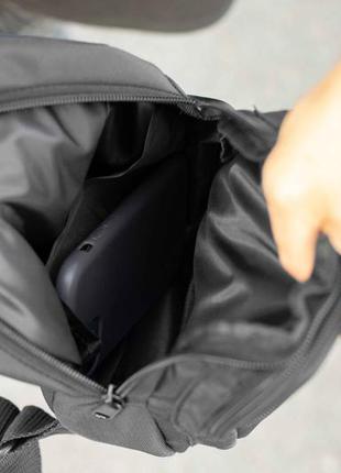 Мужская нагрудная сумка слинг через плечо nike logo одно лямочный рюкзак9 фото