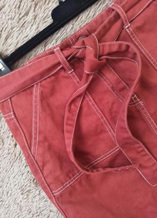 Крута коротка джинсова спідниця з поясом і кишенями/спідниця3 фото