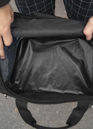 Мужская спортивная тканевая сумка дорожная nike yellow черная для поездок тренировок в зале на 36 ли10 фото