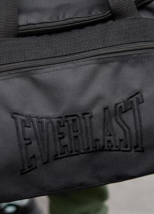 Мужская спортивная сумка дорожная everlast черная для поездок и тренировок вместительная на 36 литра5 фото