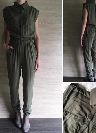 Вискозный комбинезон в стиле милитари select