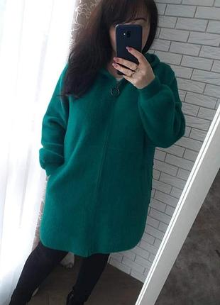 Альпака батал с капюшоном турция люкс коллекция 54*62