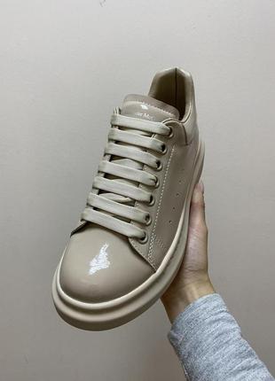 Жіночі кросівки  alexander mcqueen low light beige matte женские кроссовки александр маквин6 фото