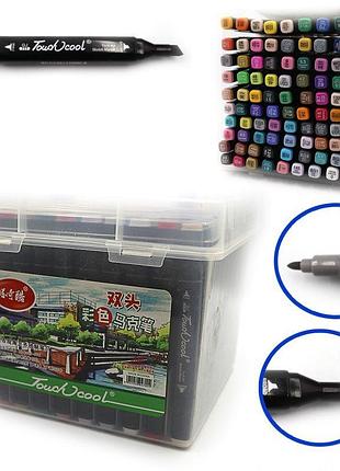 Набір скетч маркерів "josef otten" dscn0229-100 100кол "touchcool" скош+тонк, пласт. бокс, шт