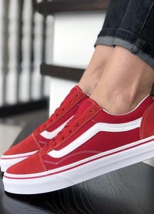 Жіночі кеди. червоні. vans