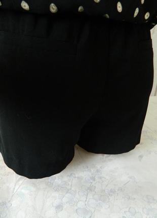 Шикарный комбинезон с шортами morgan классический ромпер чёрного цвета в горох5 фото