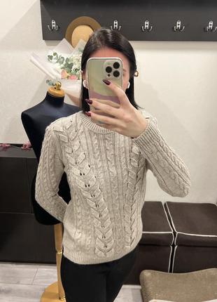 Светр бежевий коси 
