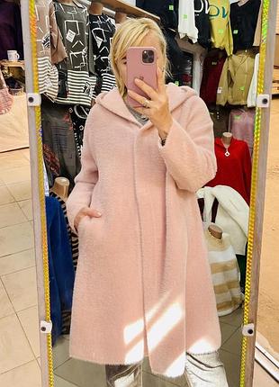 Пальто колір пудра та молоко 50-52 туреччина