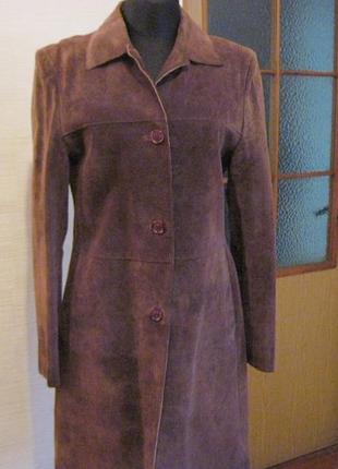 Плащ из натуральной замши