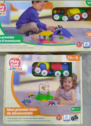 Дерев'яна яна залізниця 1,65 м мій перший потяг playtive junior німеччина.