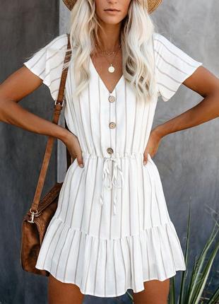 Белое платье сарафан shaylay s (40-42)