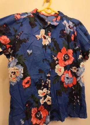 Блуза сорочка квітковий принт