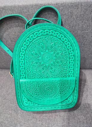 Женский кожаный рюкзак городской стильный элегантный