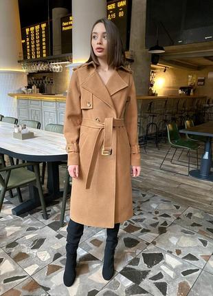 Шикарное женское зимнее пальто из итальянского кашемира2 фото